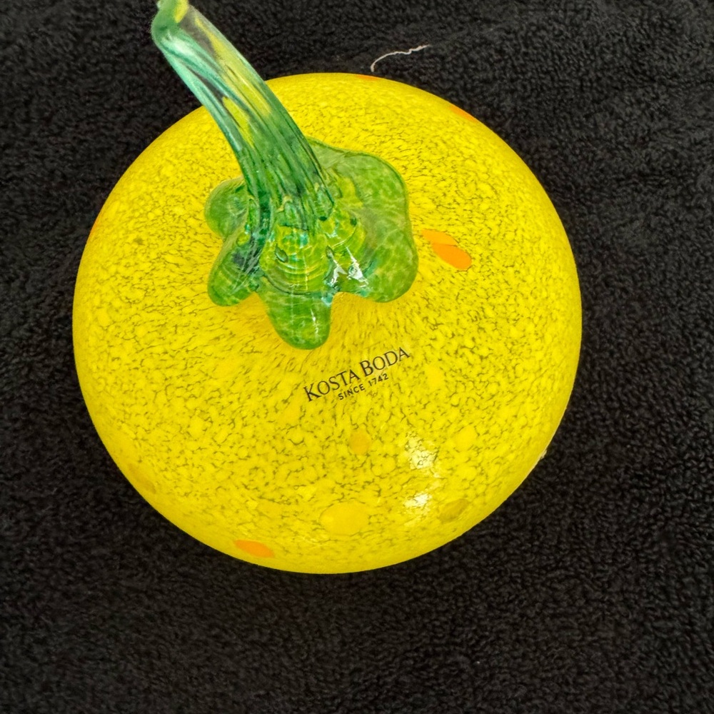 Kosta Boda Yellow Glass Mellon